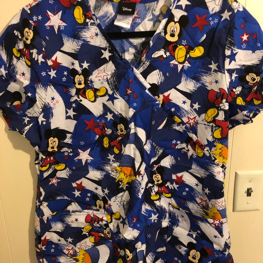 LG Mickey Mouse scrub top